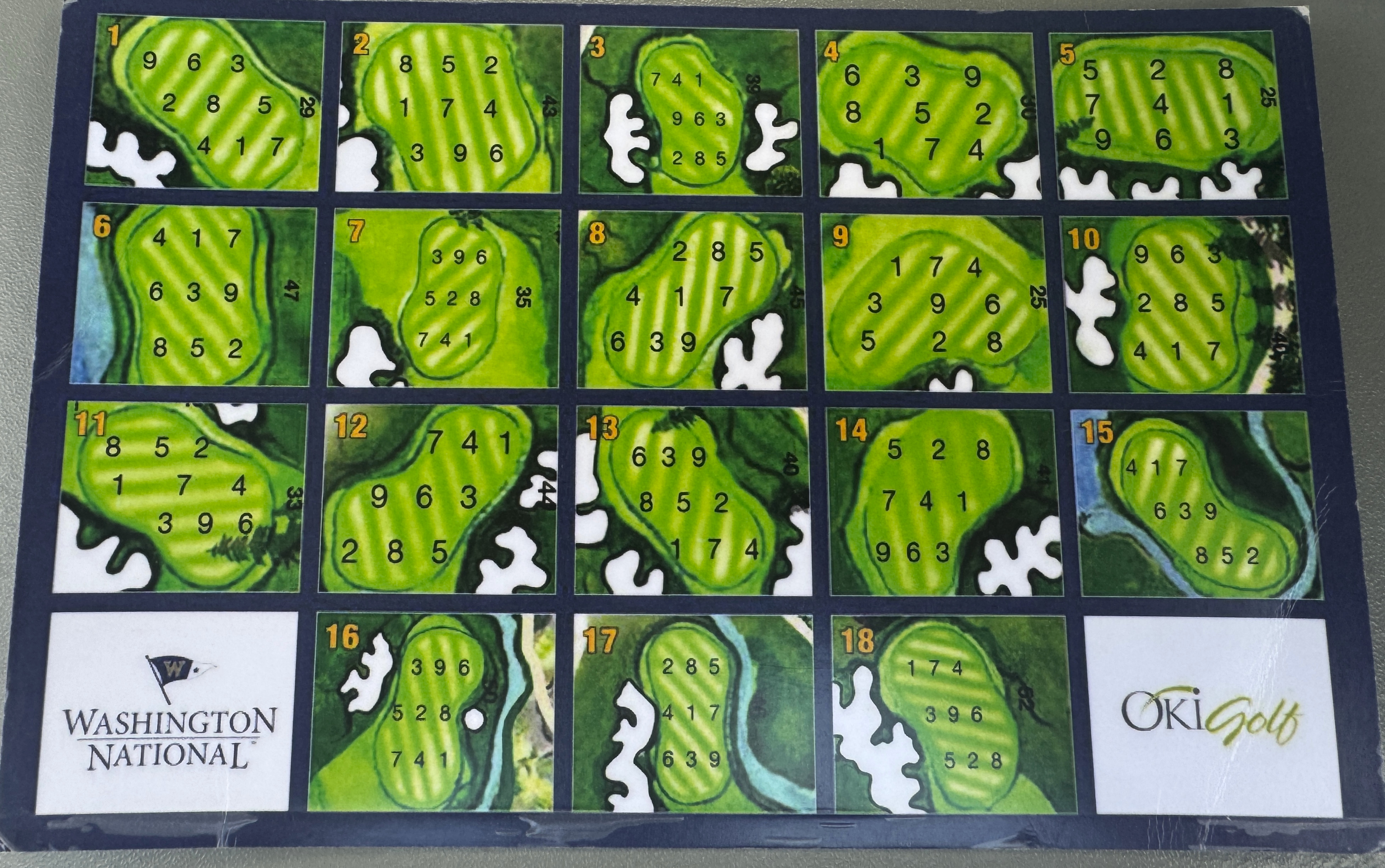 Washington National Golf Club pin placements